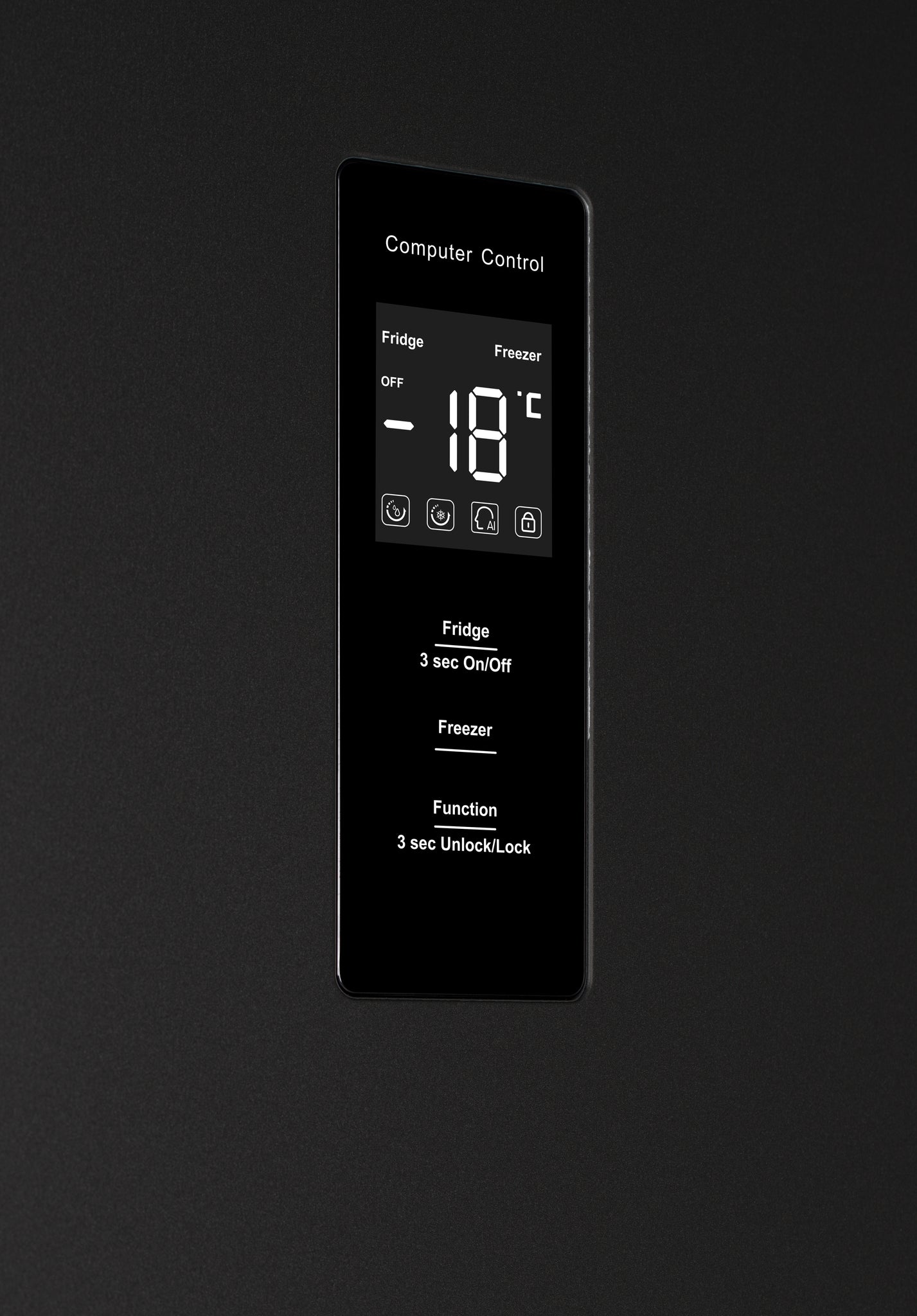 LINARIE | Réfrigérateur/Congélateur  444L Porte Noire Brillante Côte-à-Côte No Frost  Lechaud LSSBS460WBK