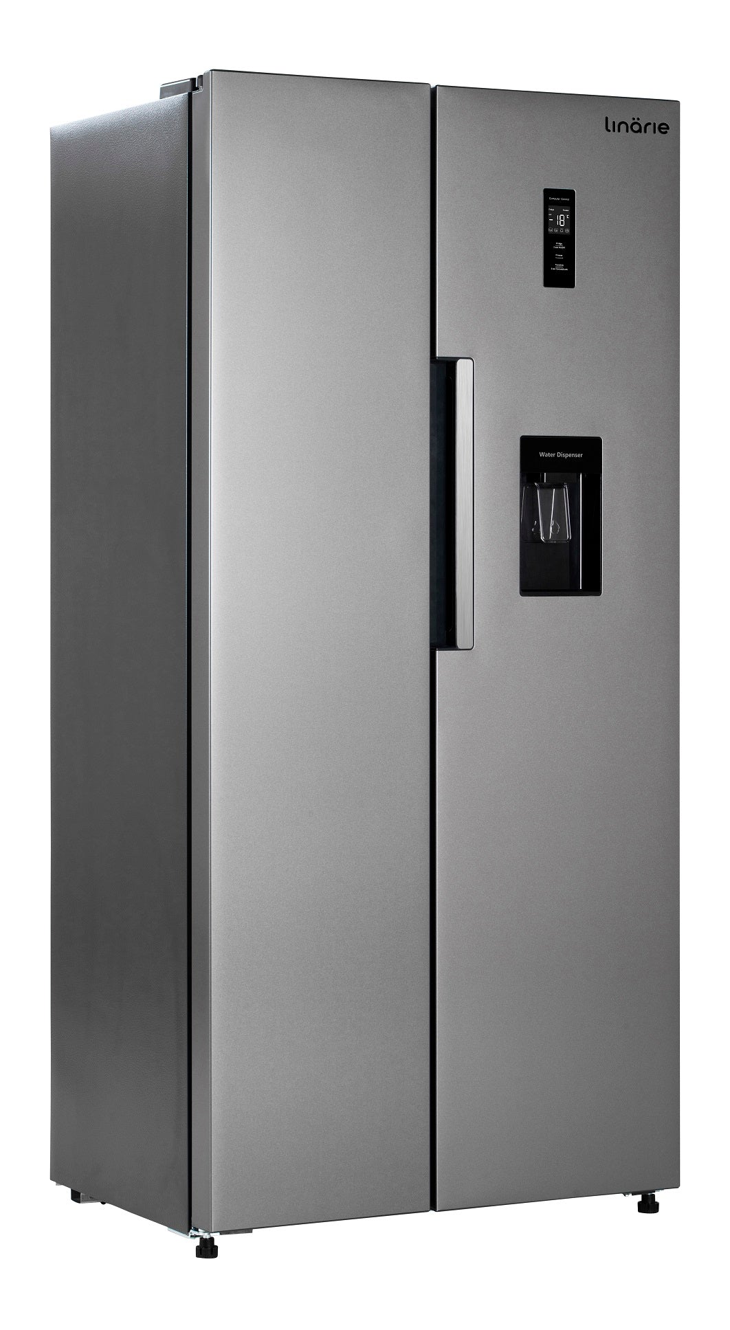 LINARIE | Réfrigérateur/Congélateur  444L Porte Noire Brillante Côte-à-Côte No Frost  Lechaud LSSBS460WS
