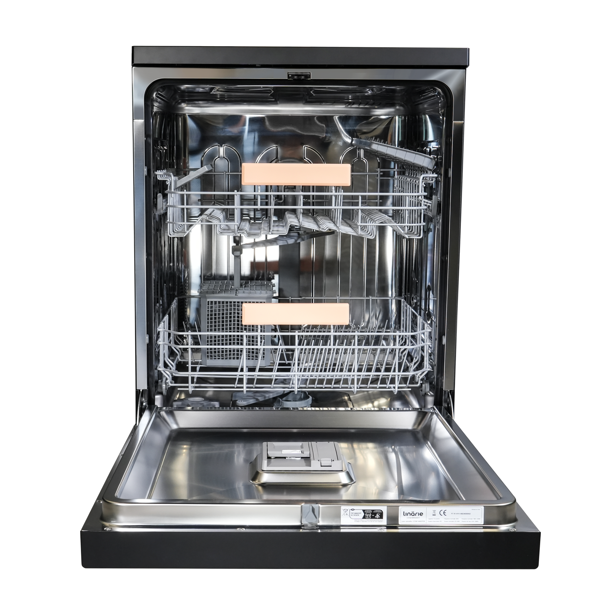 LINARIE | LAVE-VAISSELLE LINARIE LIMAS LFDW1446DFSB 14 COUVERTS 46DB NOIR POSE LIBRE