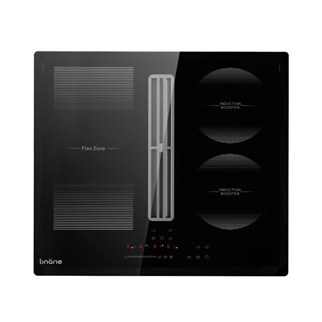 LINARIE | TABLE INDUCTION ASPIRANTE  TULLE LIN60DAI1F2Z 4 FOYERS DONT 1 FLEX ZONE - ENCASTRABLE 60 CM