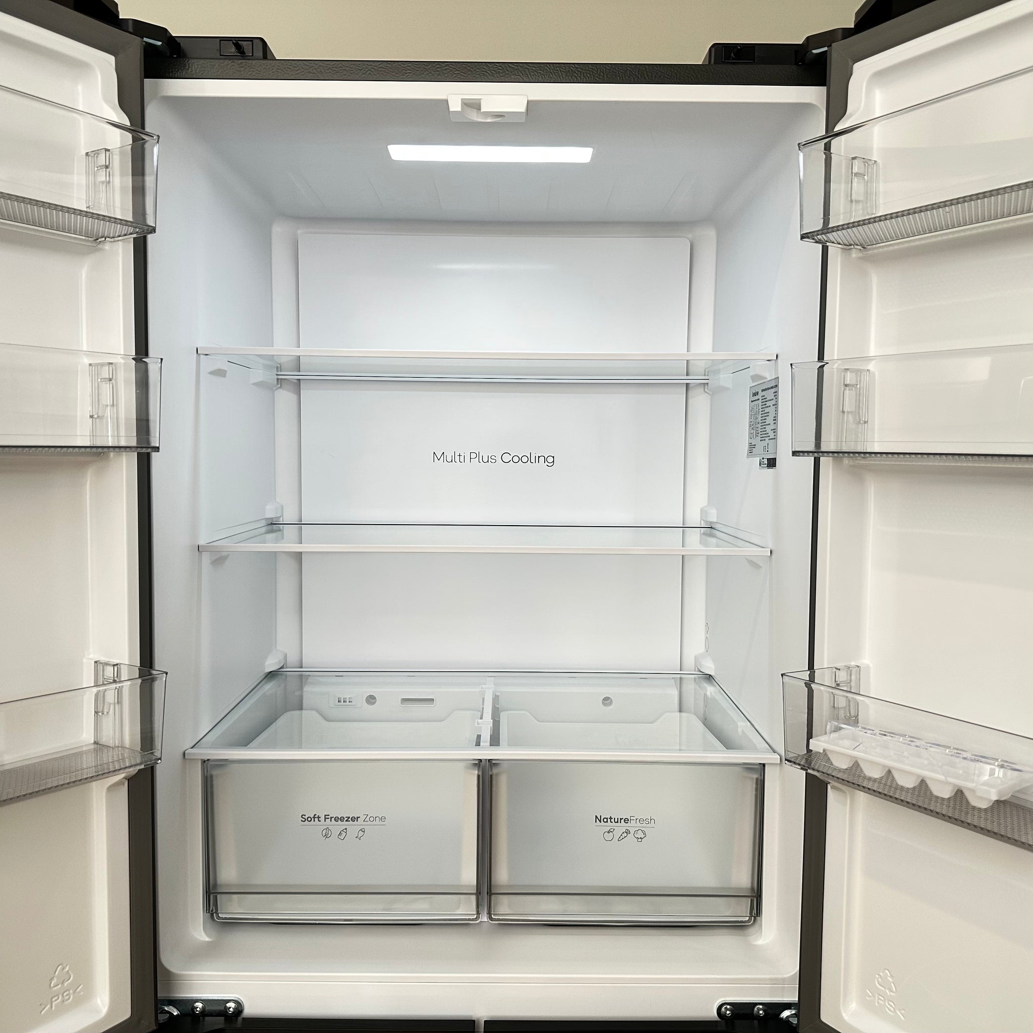 LINARIE RÉFRIGÉRATEUR CONGÉLATEUR 4 PORTES LSCD430MIR 418 LITRES MERIBEL VERRE MIROIR FUMÉ