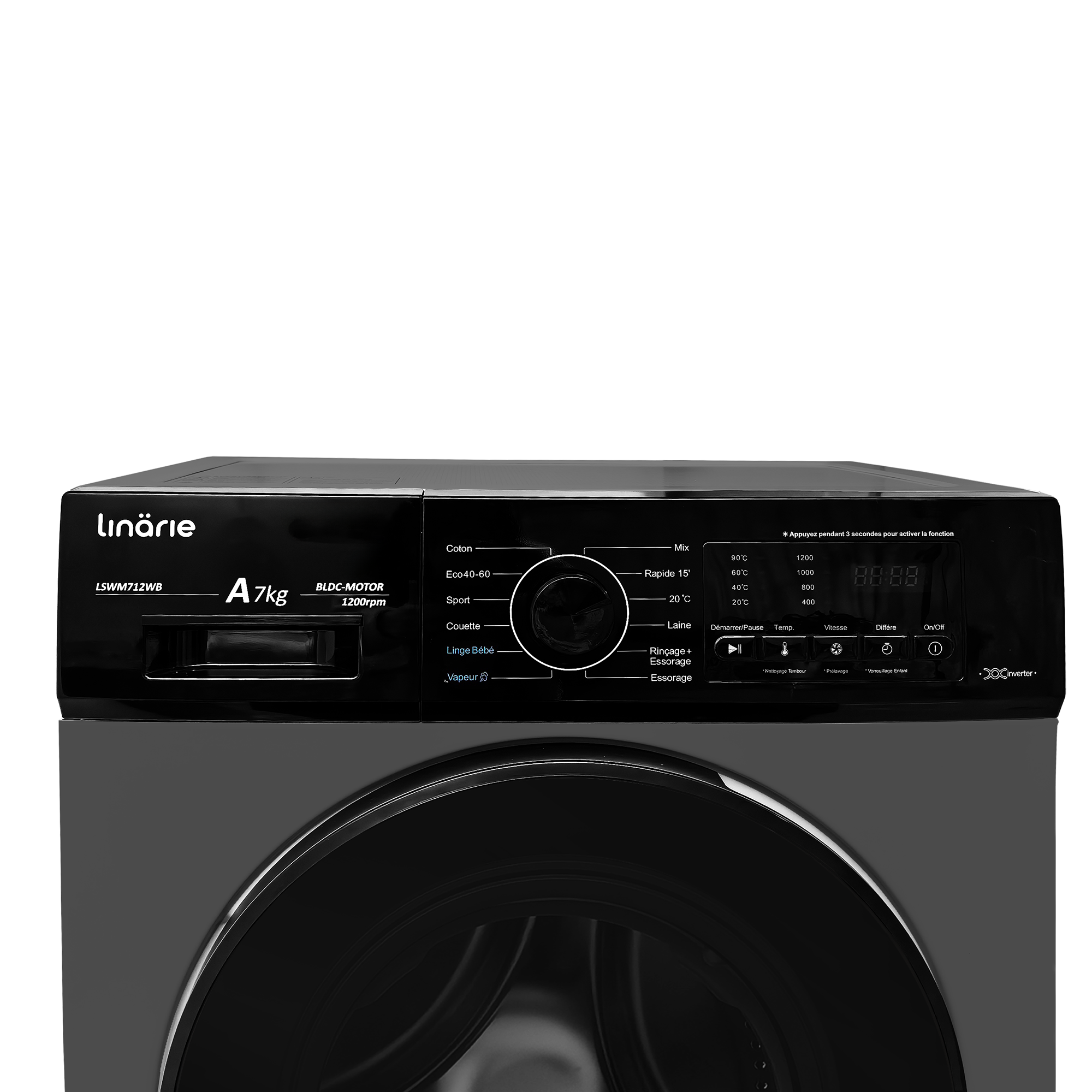 LINARIE | LAVE-LINGE HUBLOT GRIS GENEY 7KG 1200 TOURS MOTEUR  LSWM712SB