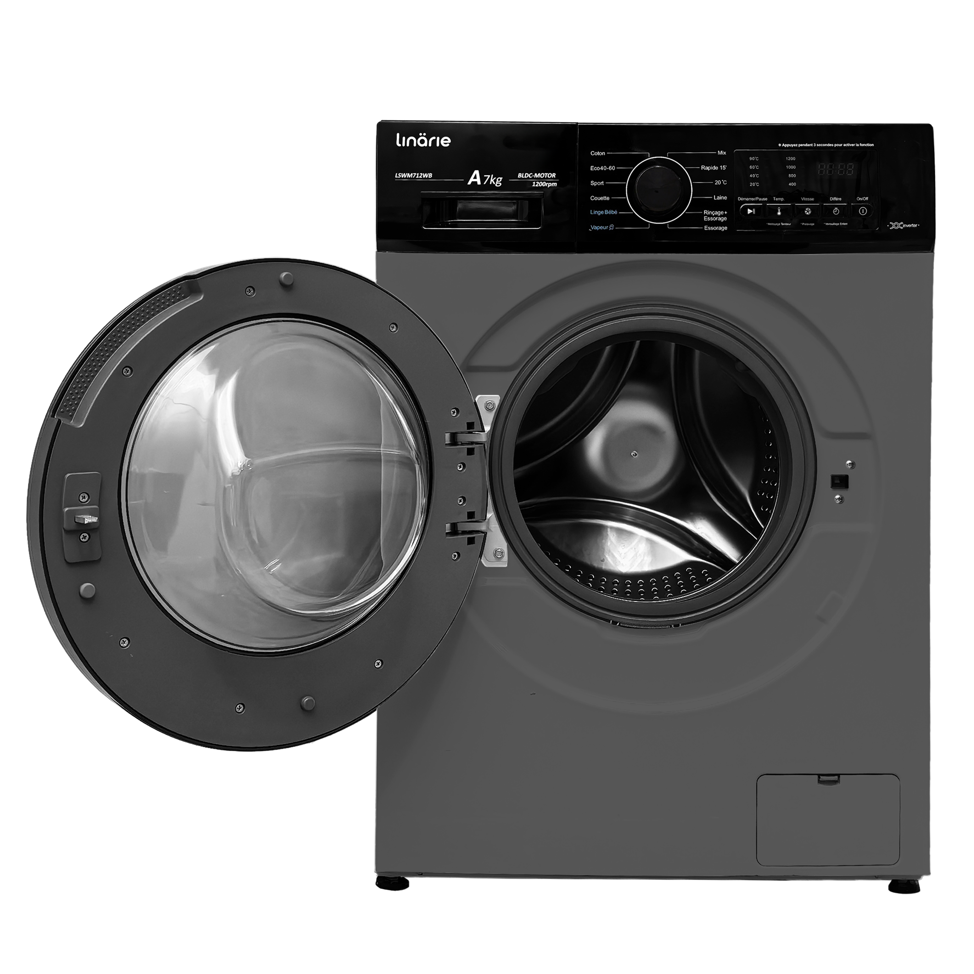 LINARIE | LAVE-LINGE HUBLOT GRIS GENEY 7KG 1200 TOURS MOTEUR  LSWM712SB