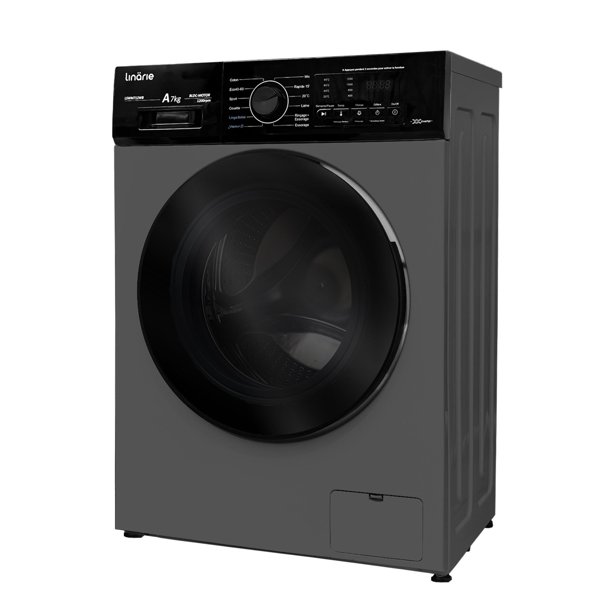 LINARIE | LAVE-LINGE HUBLOT GRIS GENEY 7KG 1200 TOURS MOTEUR  LSWM712SB