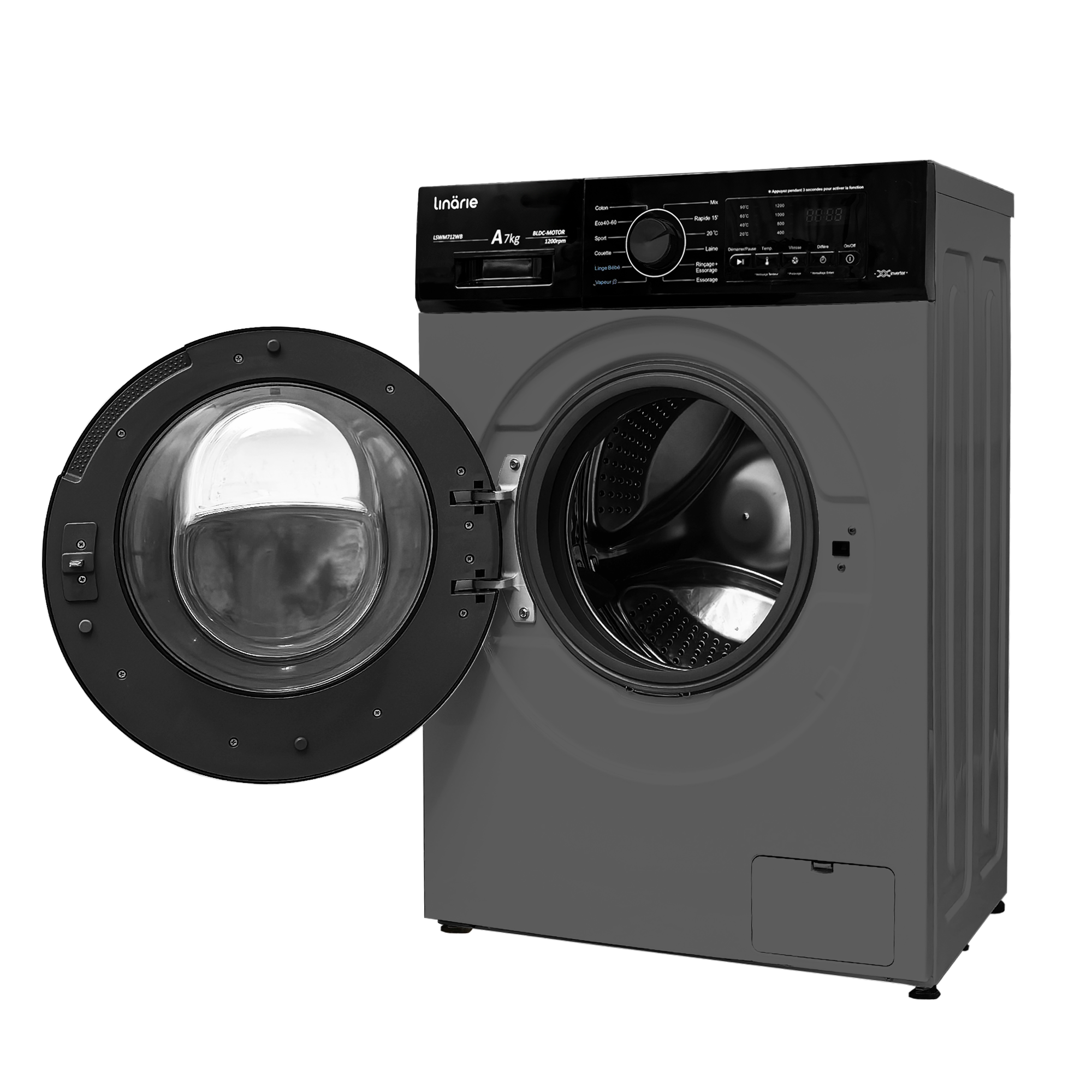LINARIE | LAVE-LINGE HUBLOT GRIS GENEY 7KG 1200 TOURS MOTEUR  LSWM712SB