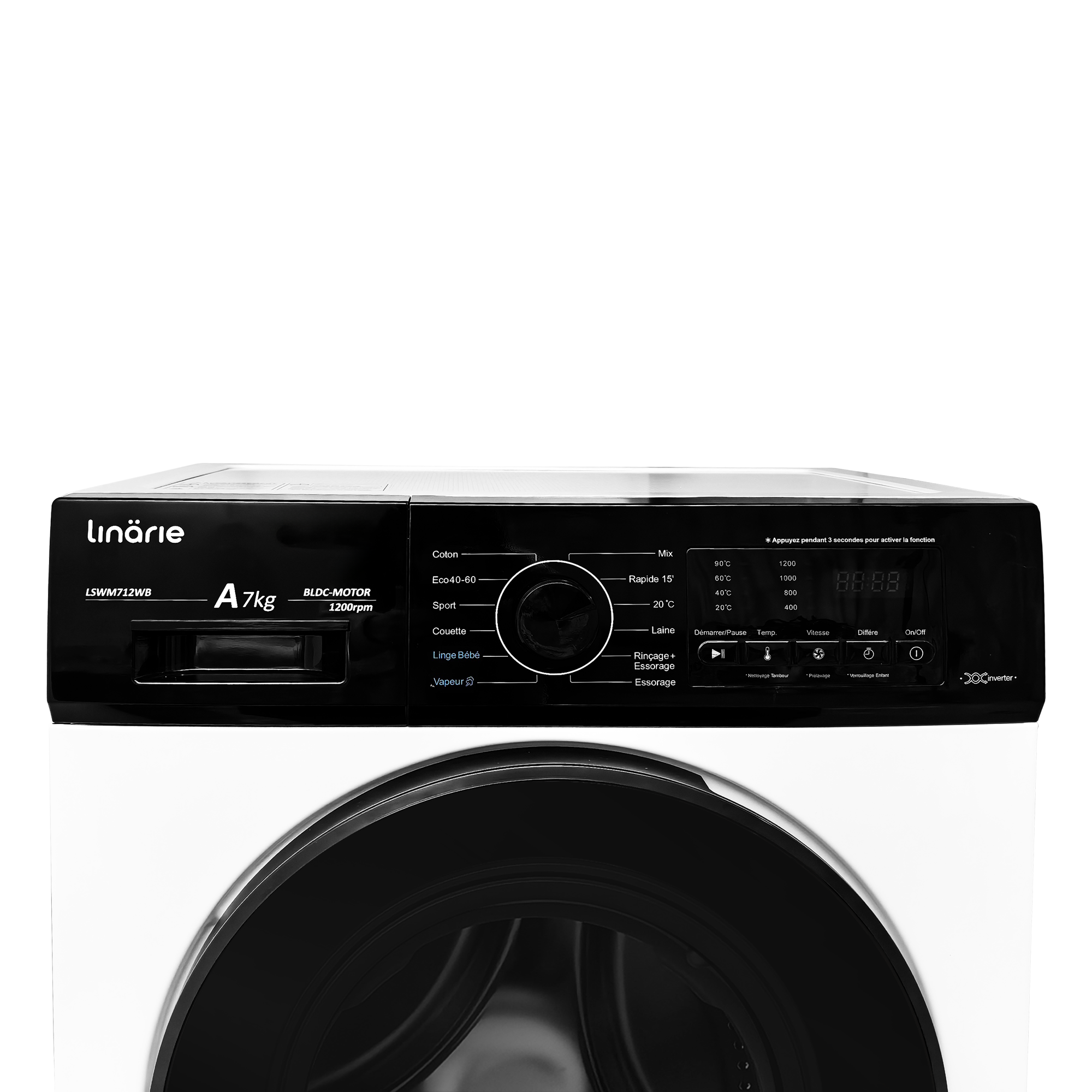 LINARIE | LAVE-LINGE HUBLOT BLANC GENEY 7KG 1200 TOURS  LSWM712WB