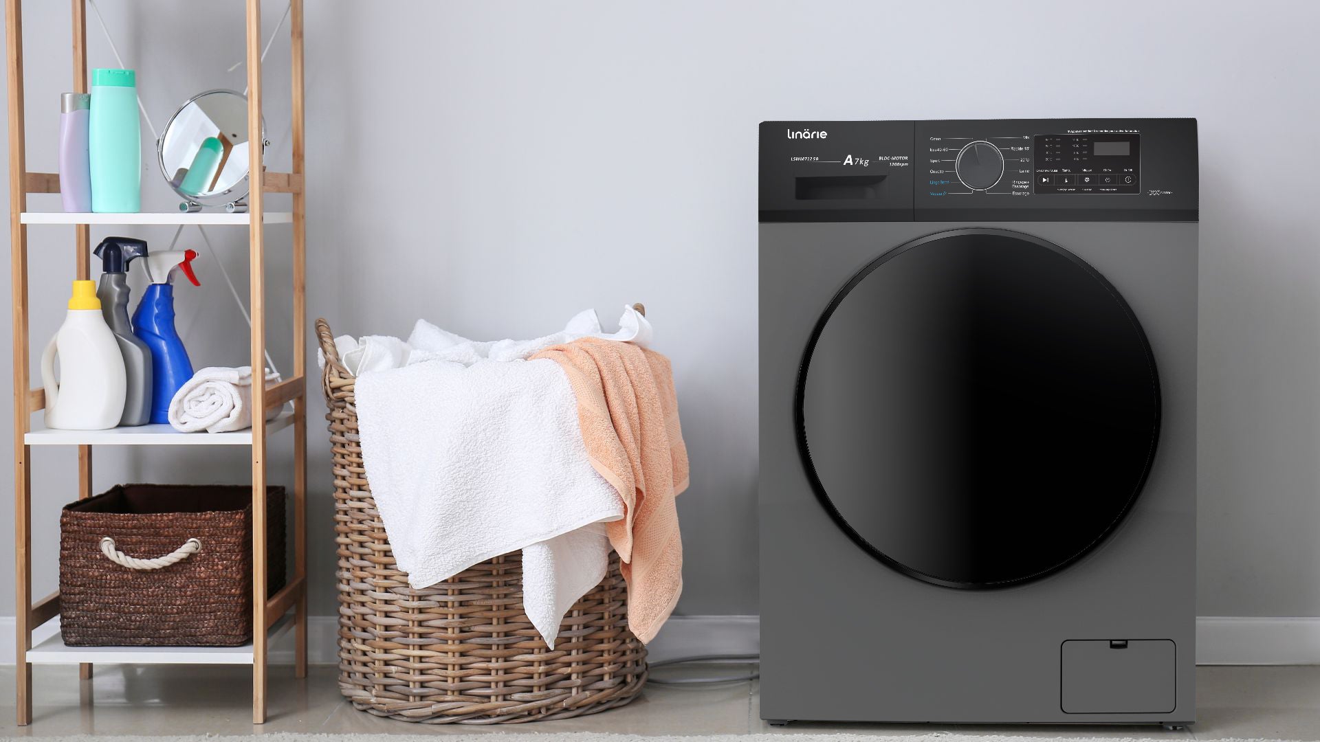 LINARIE | LAVE-LINGE HUBLOT GRIS GENEY 7KG 1200 TOURS MOTEUR  LSWM712SB