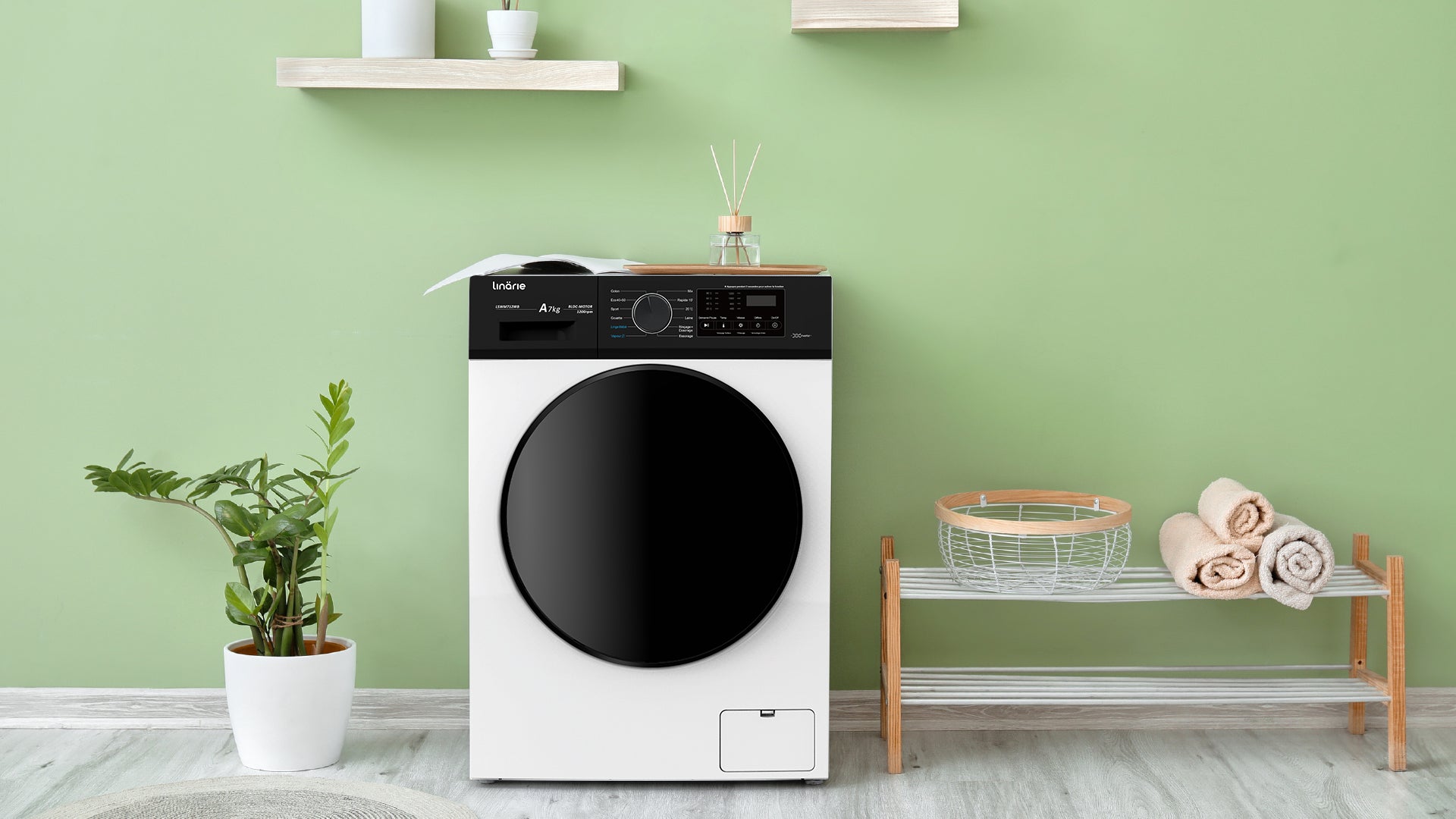 LINARIE | LAVE-LINGE HUBLOT BLANC GENEY 7KG 1200 TOURS  LSWM712WB