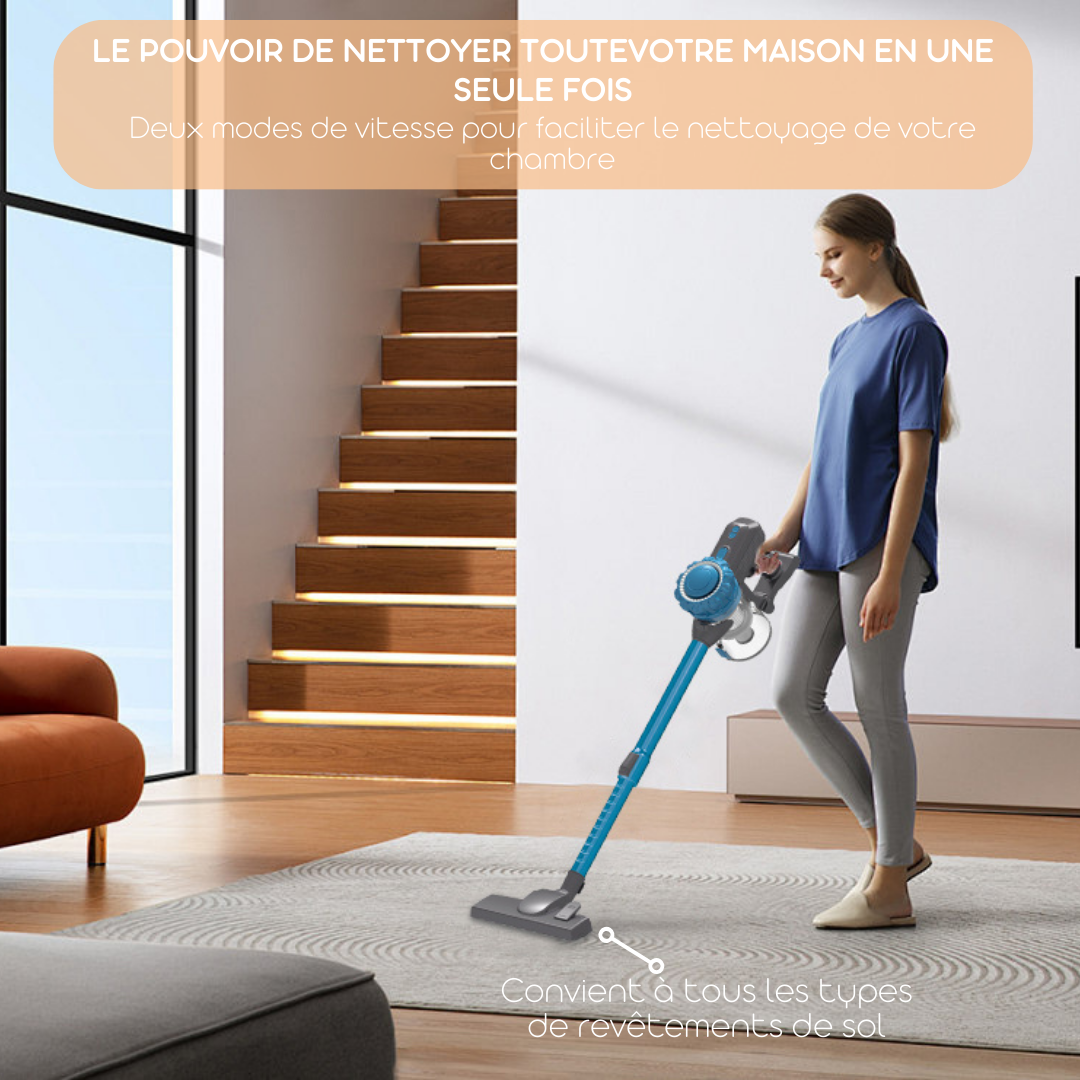 LINARIE | ASPIRATEUR BALAI SANS FIL 22,2V REVEL LH2200SVCB 2 EN 1 SANS SAC