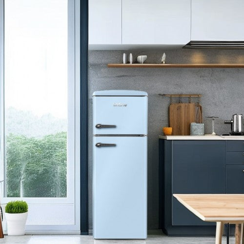 LINARIE | Réfrigérateur/Congélateur Arzy 206L Rétro Bleu Lavande LJDD206BLUE