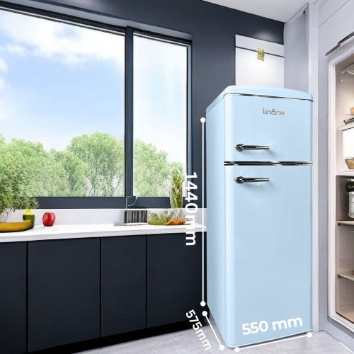 LINARIE | Réfrigérateur/Congélateur Arzy 206L Rétro Bleu Lavande LJDD206BLUE