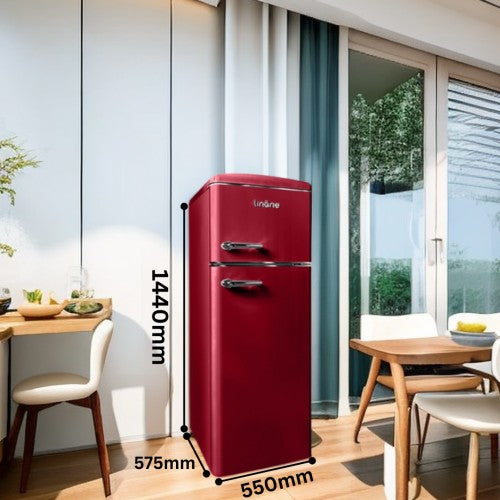 LINARIE | Réfrigérateur/Congélateur Arzy 206L Rétro  LJDD206BORDEAUX