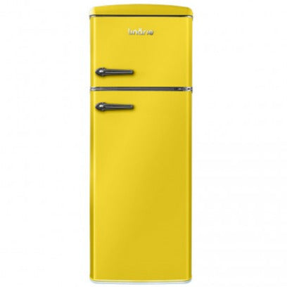 LINARIE | Réfrigérateur/Congélateur Arzy 206L Rétro Jaune LJDD206LEMON