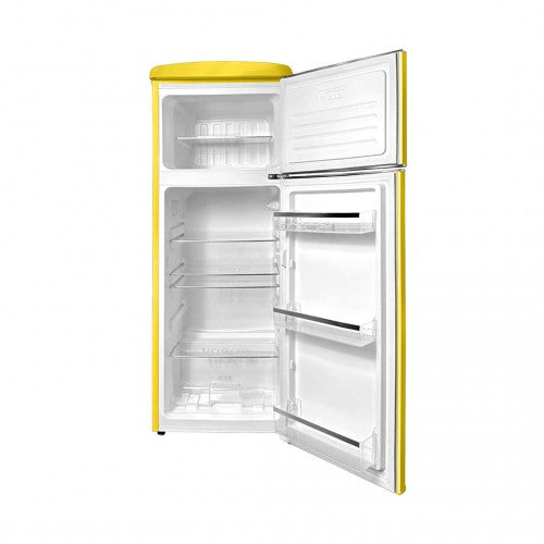 LINARIE | Réfrigérateur/Congélateur Arzy 206L Rétro Jaune LJDD206LEMON