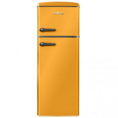 LINARIE | Réfrigérateur/Congélateur Arzy 206L Rétro Orange LJDD206ORANGE