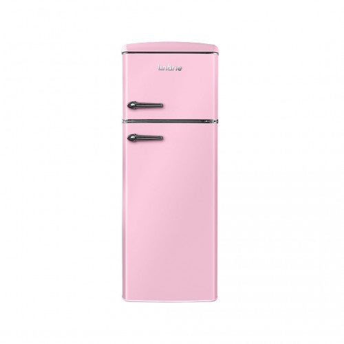 LINARIE | Réfrigérateur/Congélateur Arzy 206L Rétro Rose LJDD206PINK
