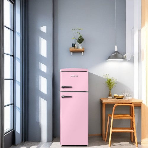 LINARIE | Réfrigérateur/Congélateur Arzy 206L Rétro Rose LJDD206PINK