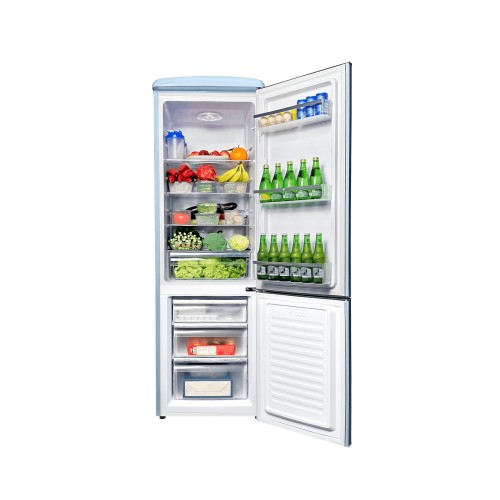LINARIE | Réfrigérateur/Congélateur Cusy 244L Rétro Bleu Lavande LJCO250BLUE