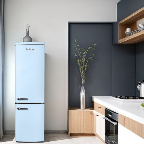 LINARIE | Réfrigérateur/Congélateur Cusy 244L Rétro Bleu Lavande LJCO250BLUE