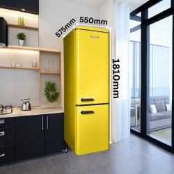 LINARIE | Réfrigérateur/Congélateur Cusy 244L Rétro  LJCO250LEMON