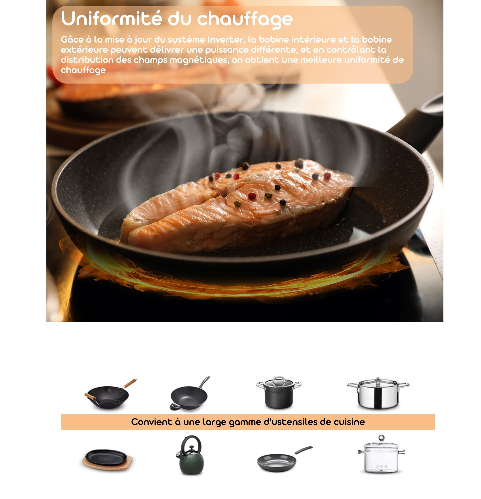 LINARIE | PLAQUE DE CUISSON VITROCÉRAMIQUE ENCASTRABLE  LIN90C5Z 5 ZONES