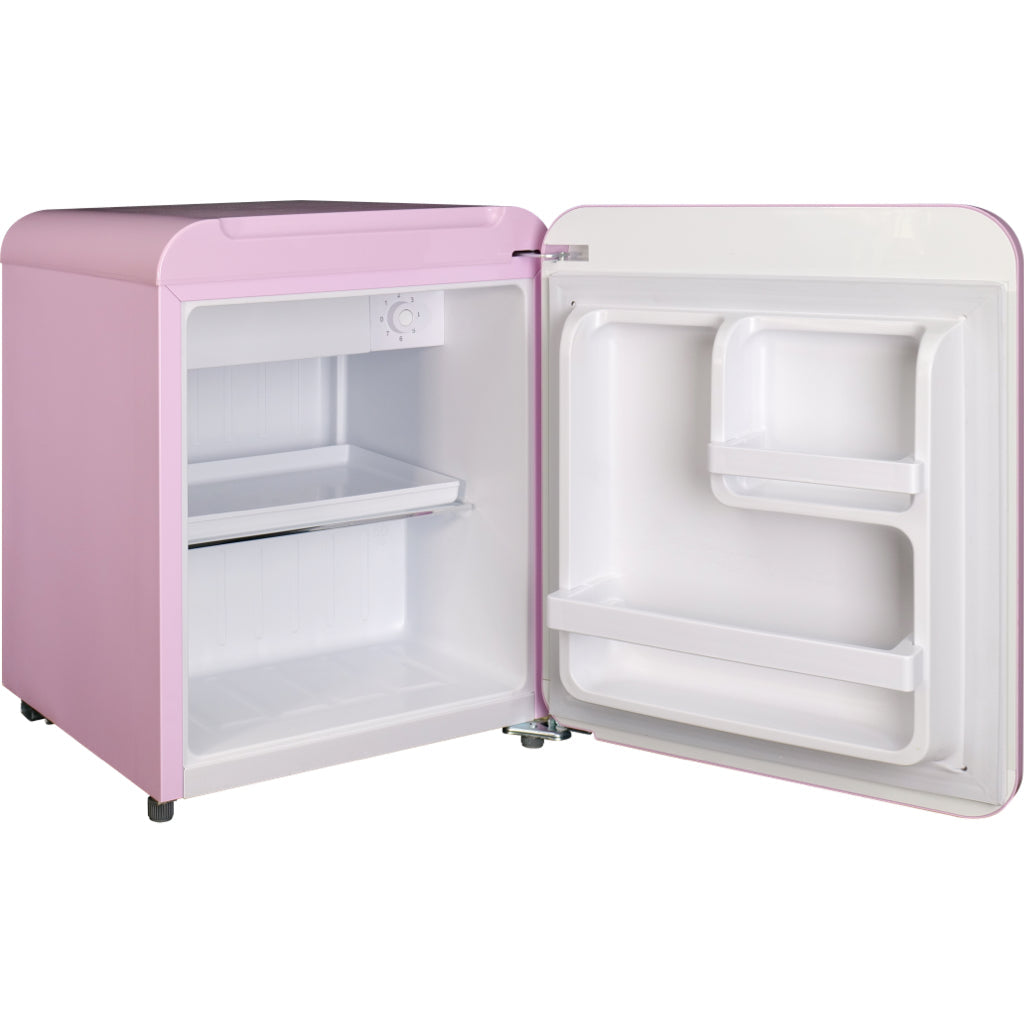LINARIE | Chatel Mini réfrigérateur rétro rose 48L avec compartiment congélateur intégré LK48MBPINK