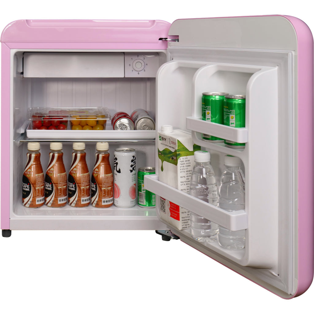 LINARIE | Chatel Mini réfrigérateur rétro rose 48L avec compartiment congélateur intégré LK48MBPINK