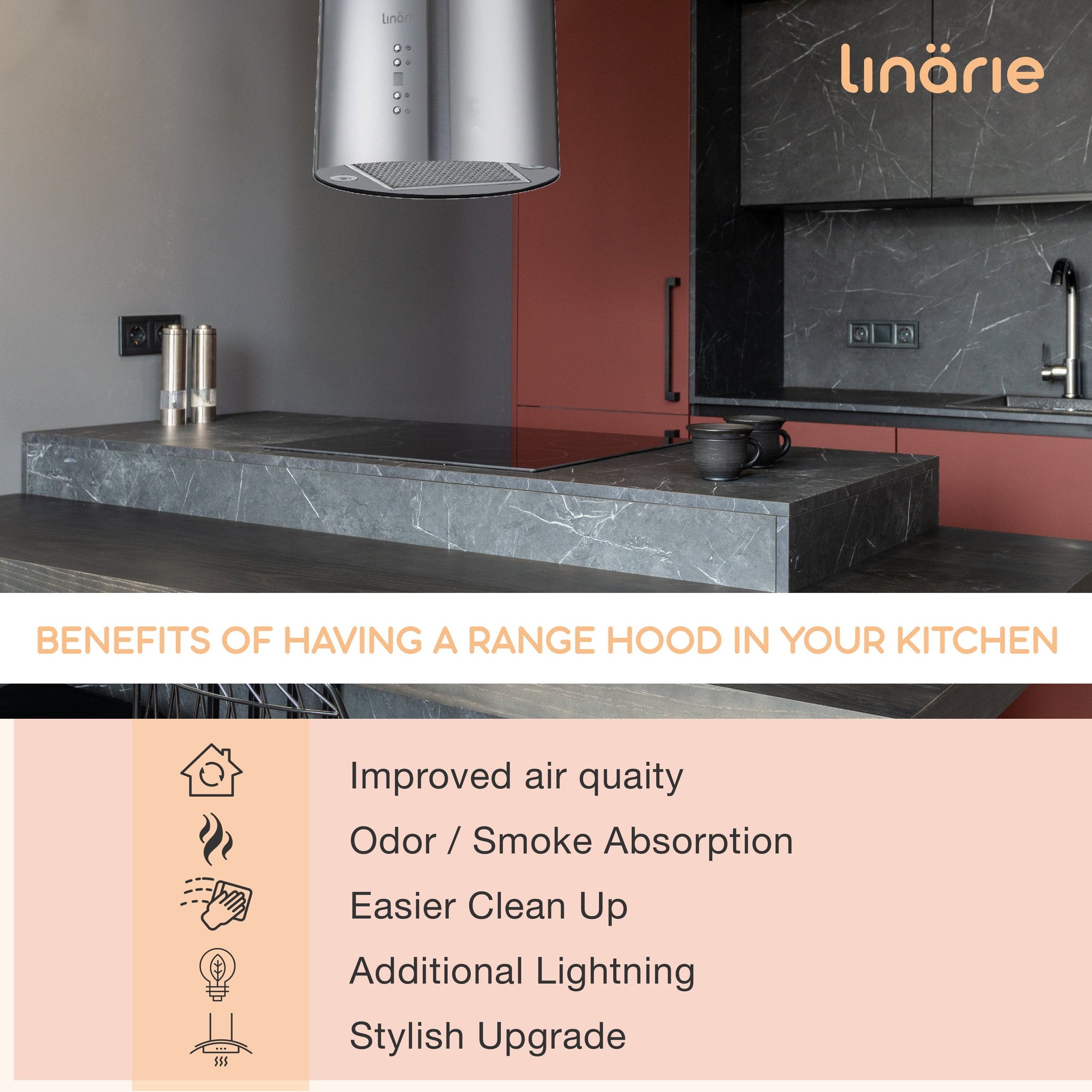 LINARIE | Hotte Îlot Corsica 35cm RAHID35X