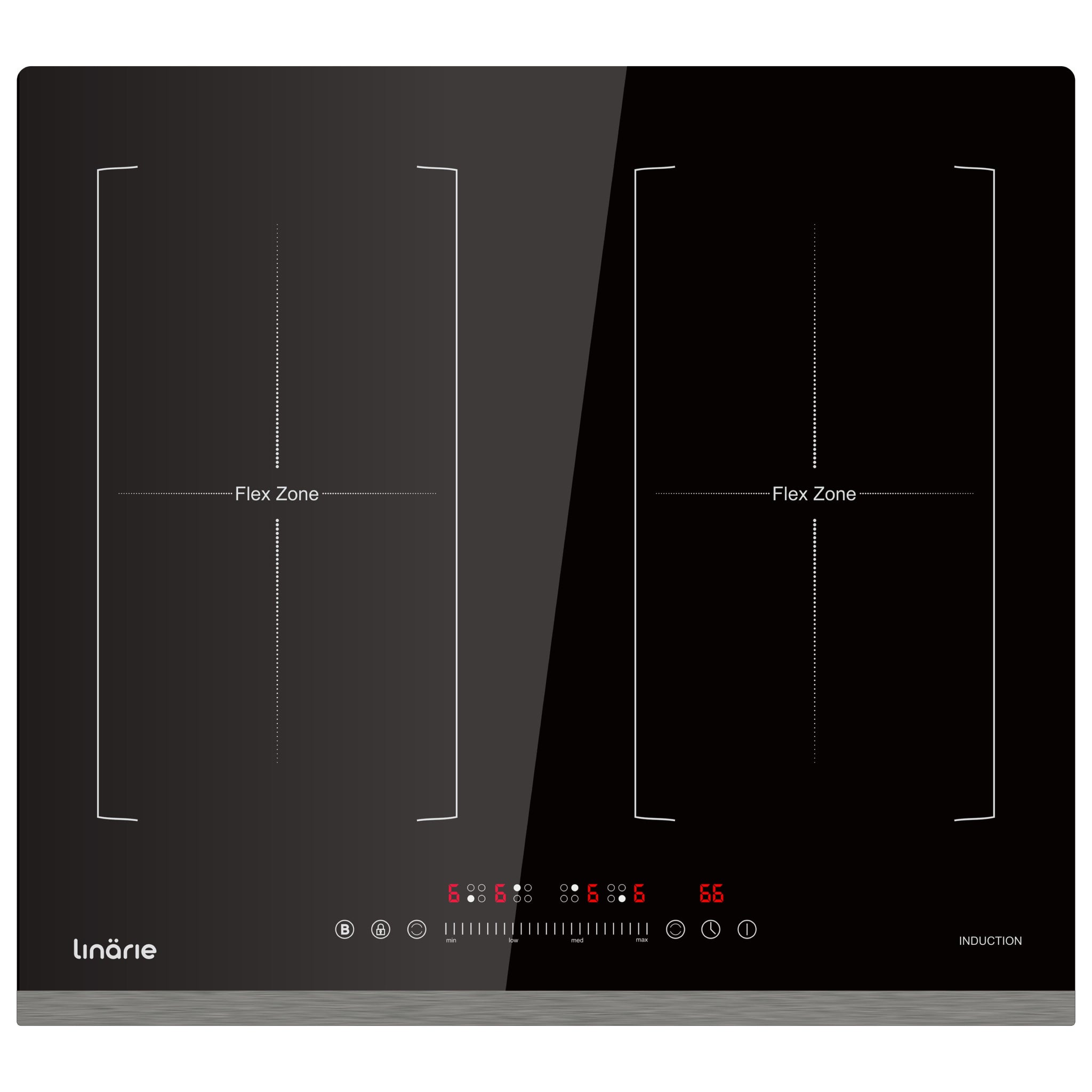 LINARIE | Table de cuisson à induction Dijon 60 cm 4 zones avec double zone flexible LS60I2F