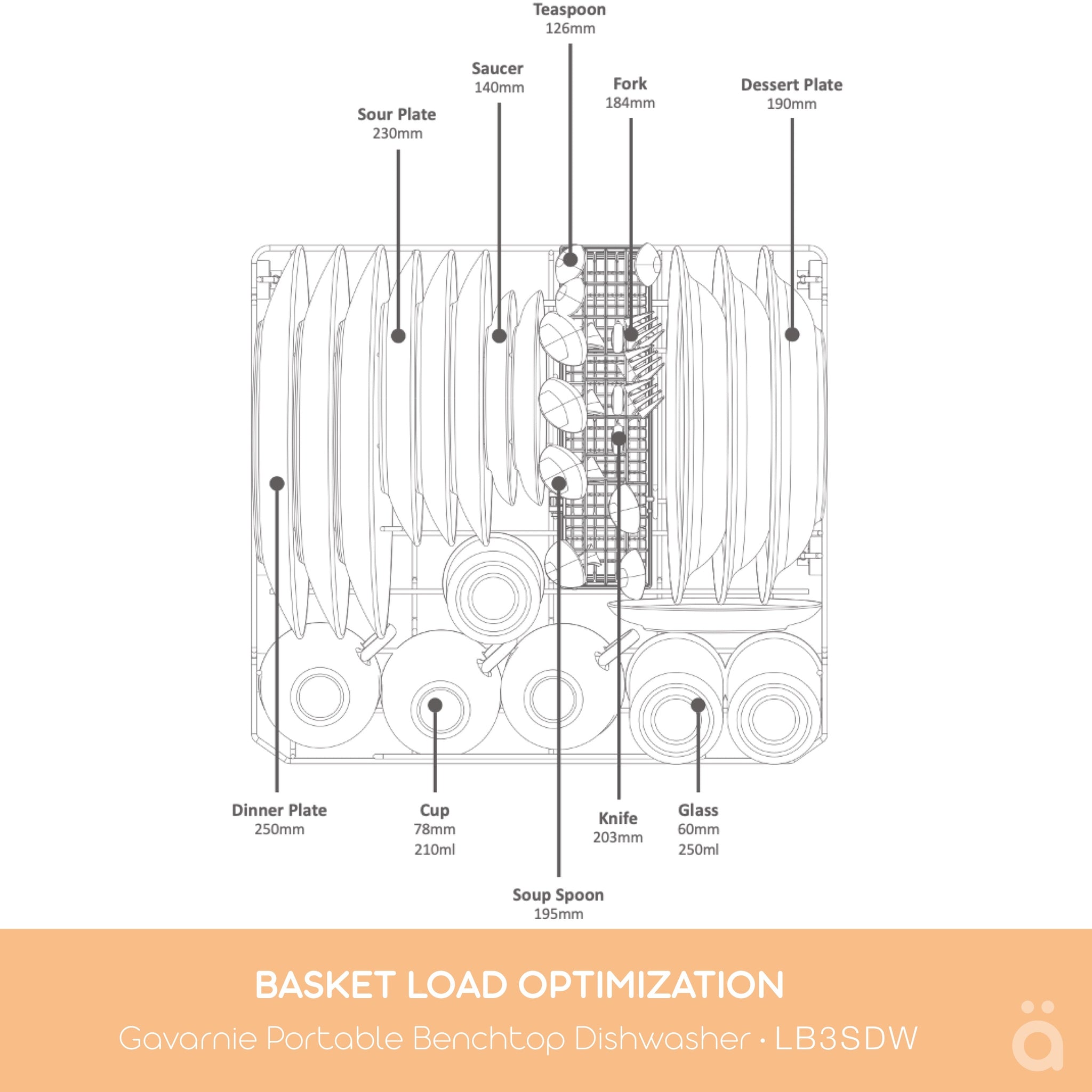 LINARIE | Lave-vaisselle portable Gavarnie LB3SDW