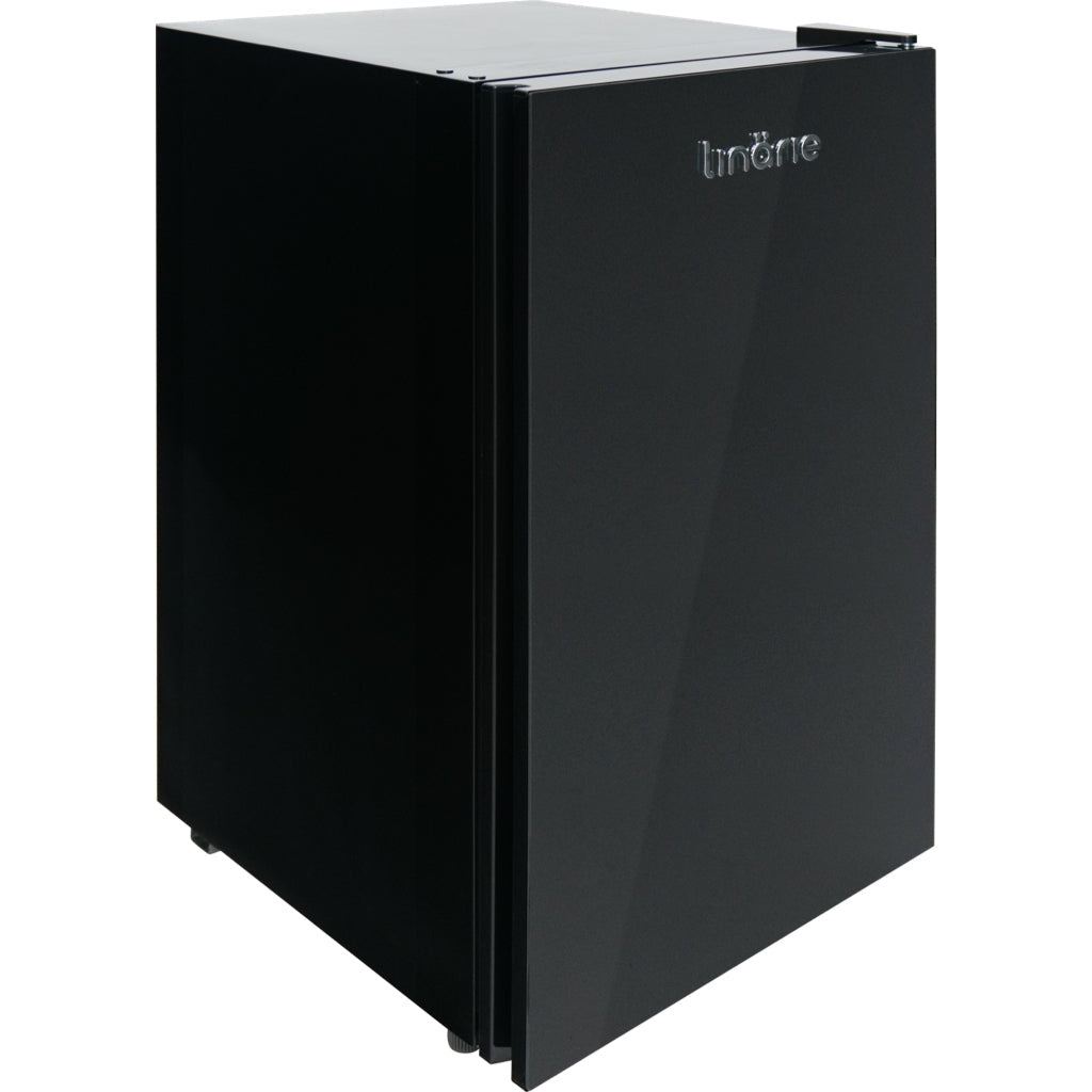LINARIE | Mini réfrigérateur Huez 91L en verre noir avec compartiment congélateur intégré LK90TTBG