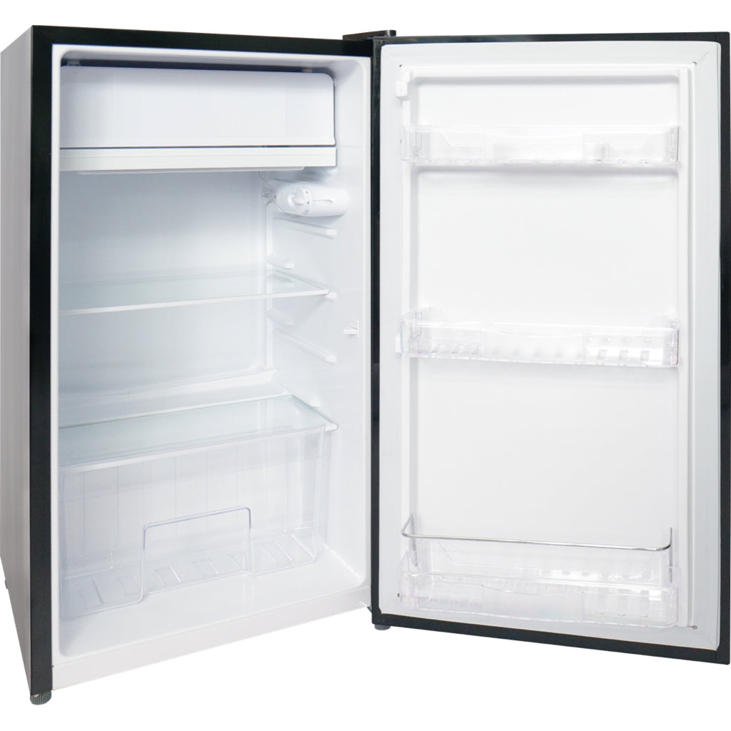 LINARIE | Mini réfrigérateur Huez 91L en verre noir avec compartiment congélateur intégré LK90TTBG