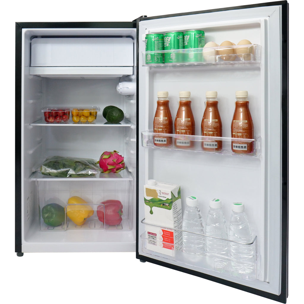 LINARIE | Mini réfrigérateur Huez 91L en verre noir avec compartiment congélateur intégré LK90TTBG