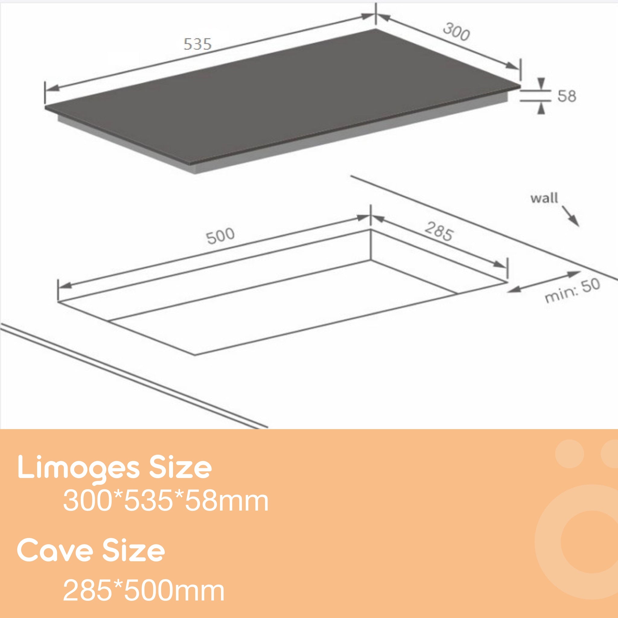 LINARIE | Table de cuisson vitrocéramique Domino 30 cm Limoges LS30C2Z