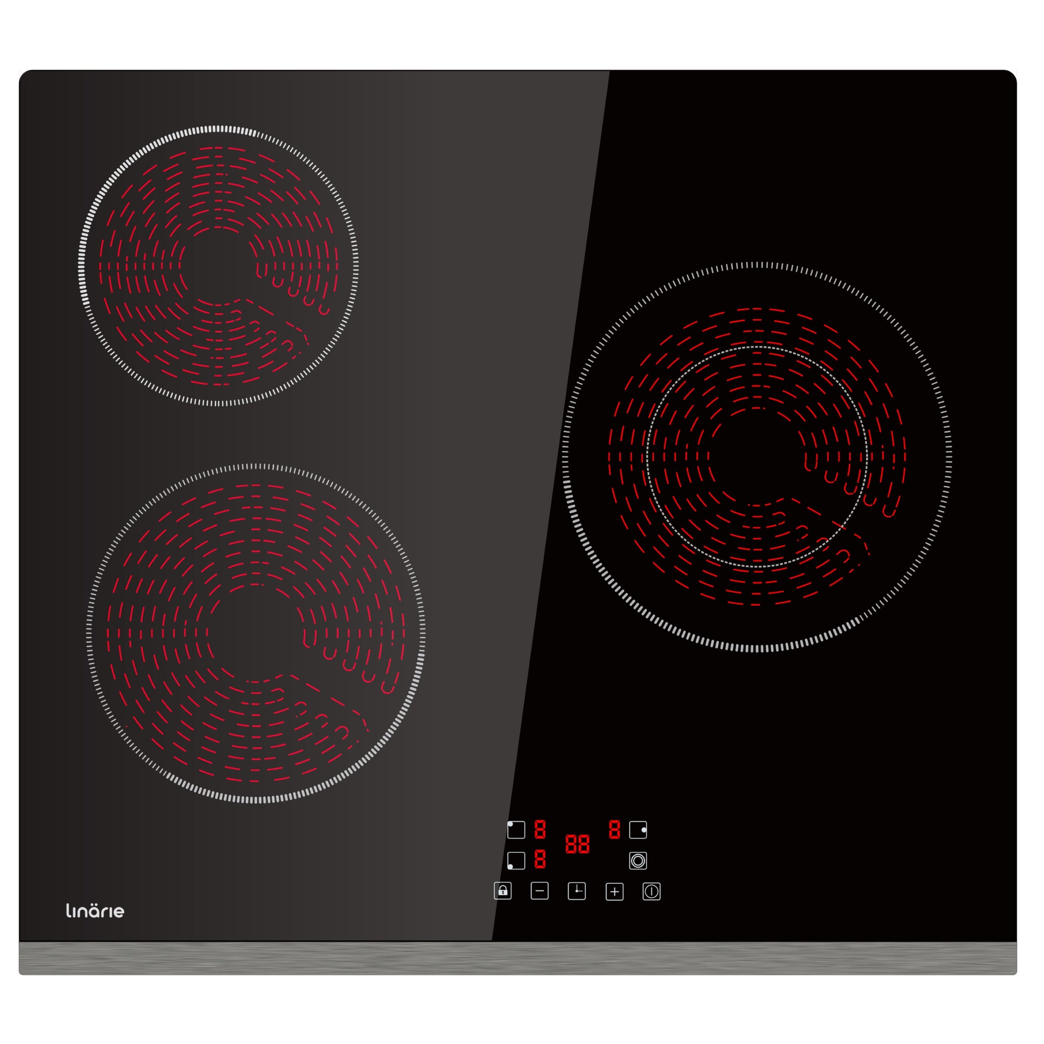 LINARIE | Table de cuisson vitrocéramique Nice 60 cm 3 zones LS60C3Z