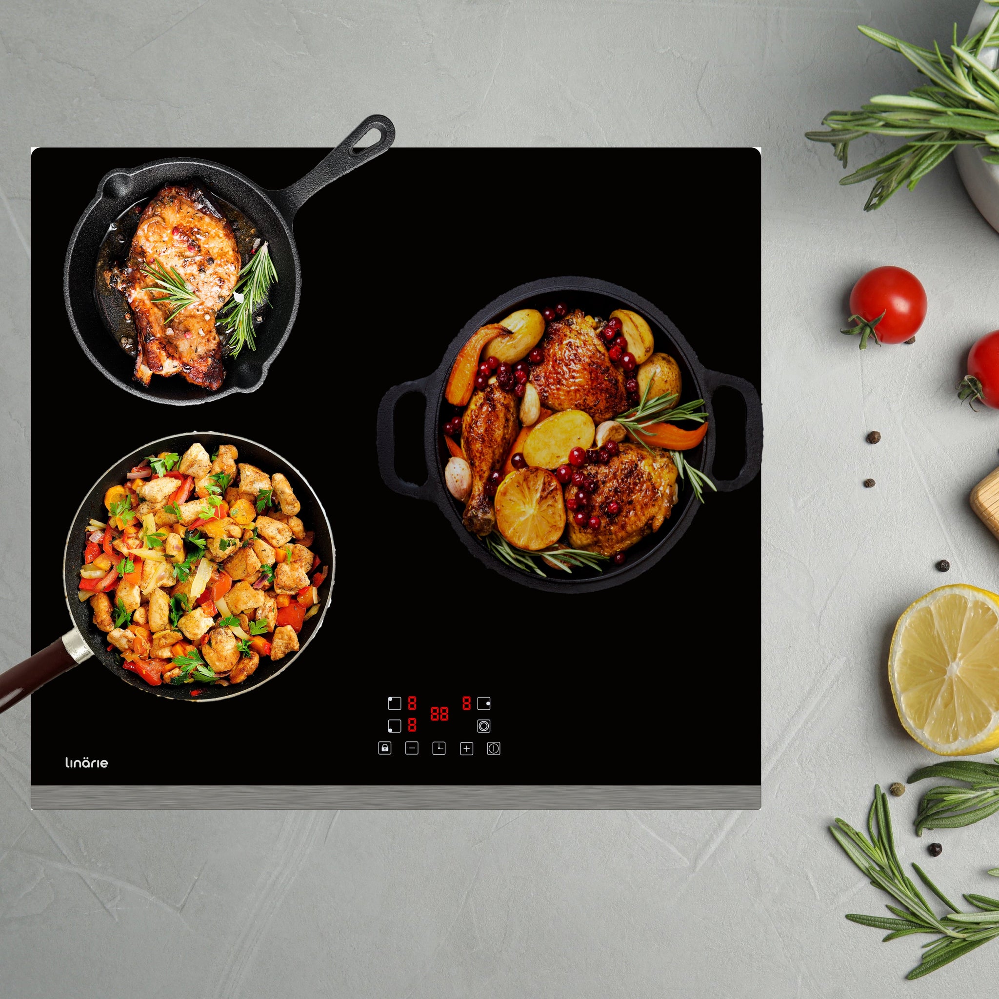 LINARIE | Table de cuisson vitrocéramique Nice 60 cm 3 zones LS60C3Z