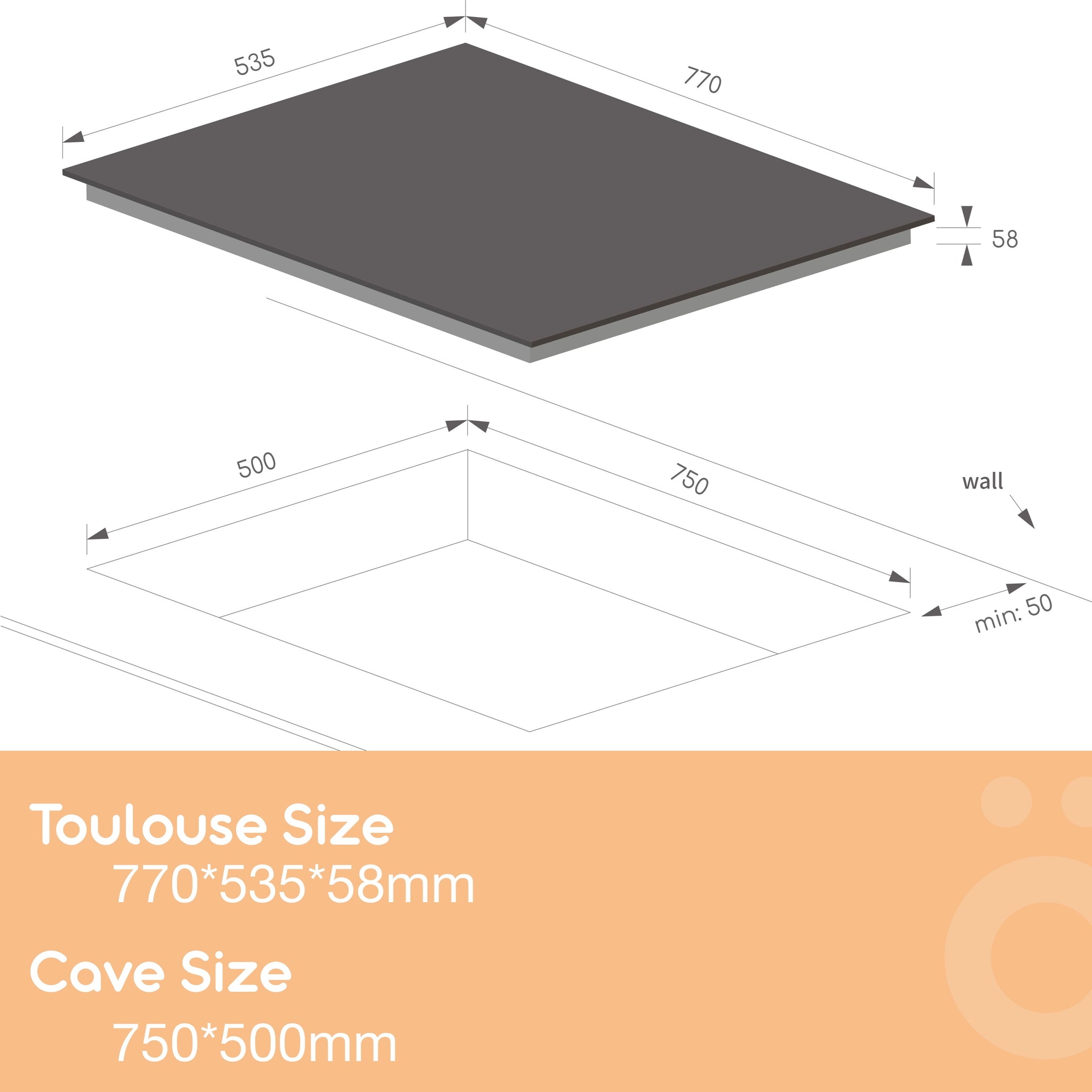 LINARIE | Table de cuisson à induction Toulouse 80 cm 5 zones avec double zone flexible LS80I2F1Z