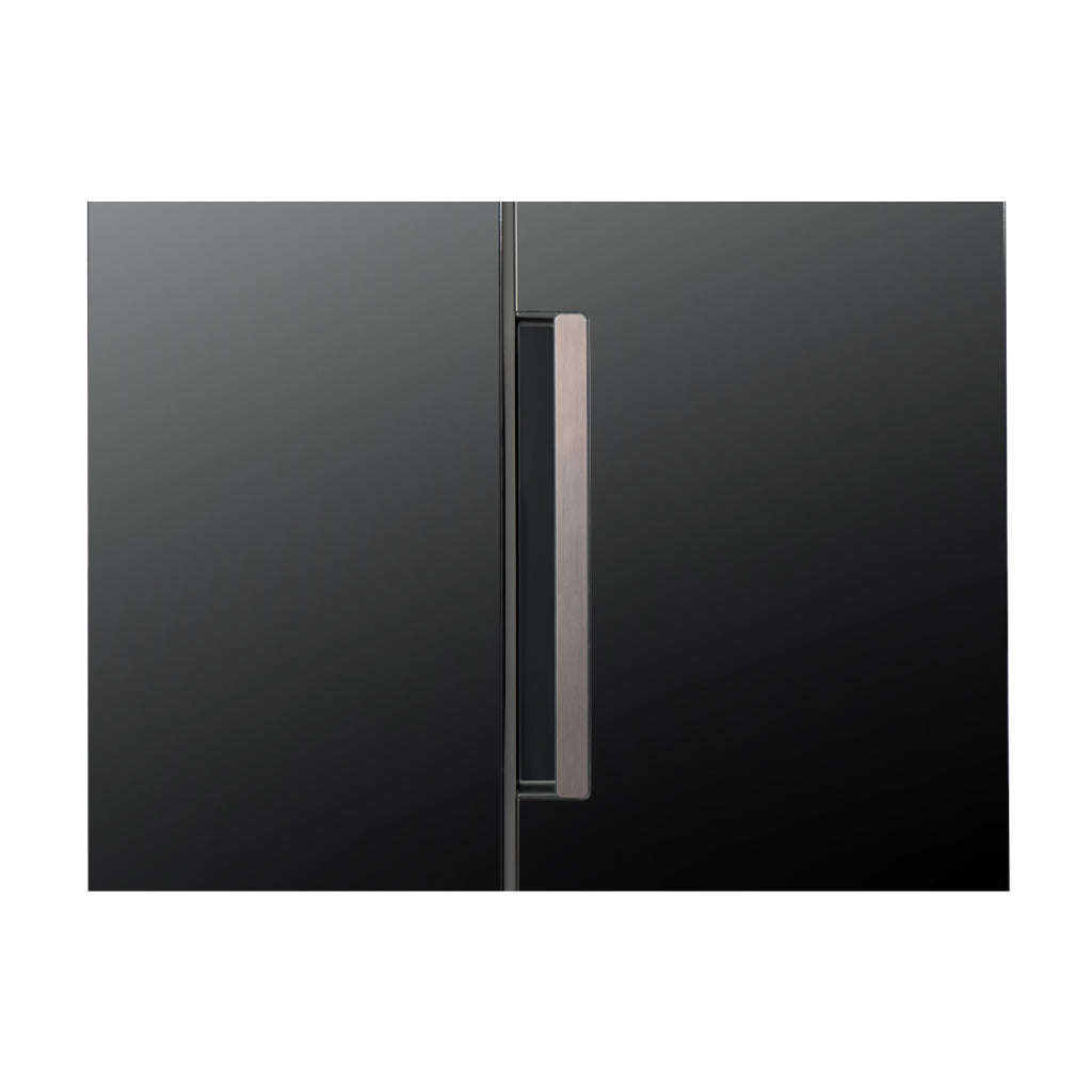 LINARIE | Réfrigérateur/Congélateur Villarly 444L Porte Noire Brillante Côte-à-Côte No Frost LSSBS460BK