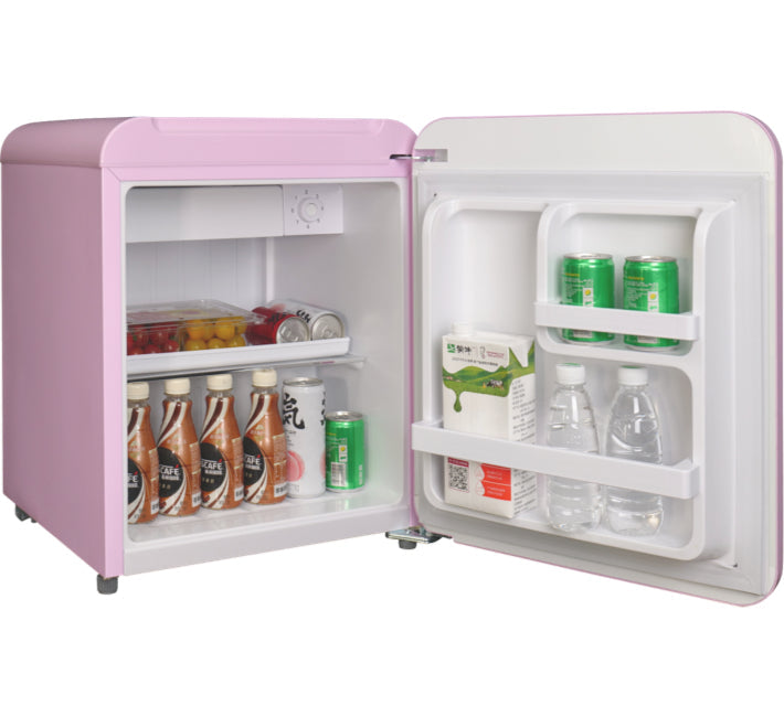 LINARIE | Chatel Mini réfrigérateur rétro rose 48L avec compartiment congélateur intégré LK48MBPINK
